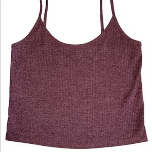Passing Crop Top, Size Medium, Color: purple/maroon
